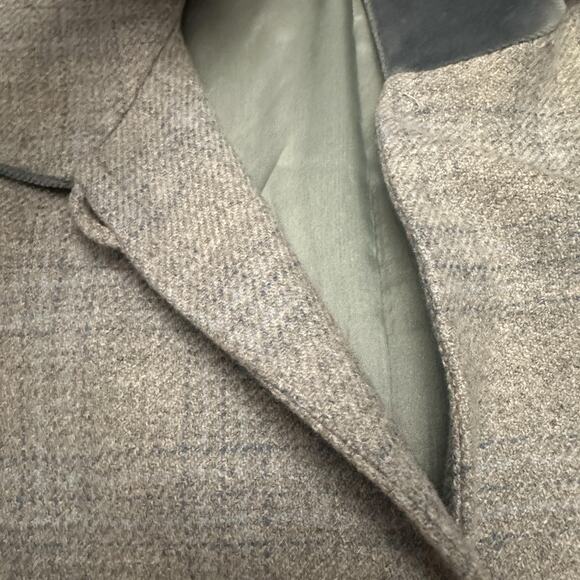 Akris Blazer Womens 6 Gray Plaid Wool Cashmere Four Button Jacket Workwear - Picture 4 of 16